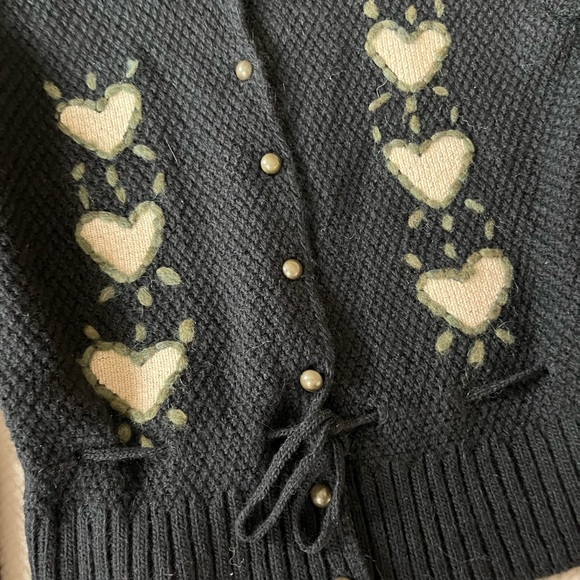 Rouje Black and Cream Heart Sweater - Picture 2 of 5